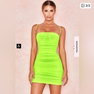 COPY - House of CB Ella Ruched Corset Mesh Mini Dress